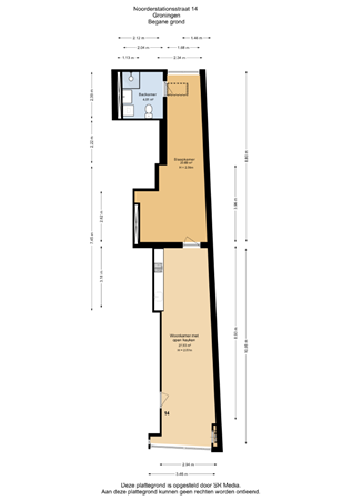 Floorplan - Noorderstationsstraat 14, 9717 KN Groningen